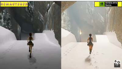 Tomb Raider 1'in RTX Remix sürümü, oyunun yeni çıkış yapan Remastered sürümü ile karşılaştırıldı.png